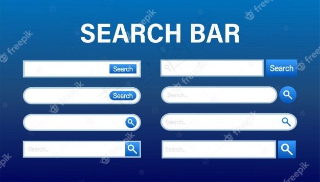 搜索栏矢量模板。