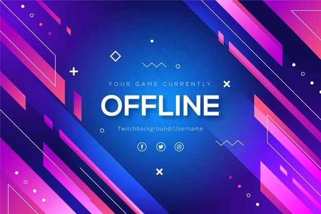 抽象形状脱机twitch横幅bannereps,ai矢量模版下载