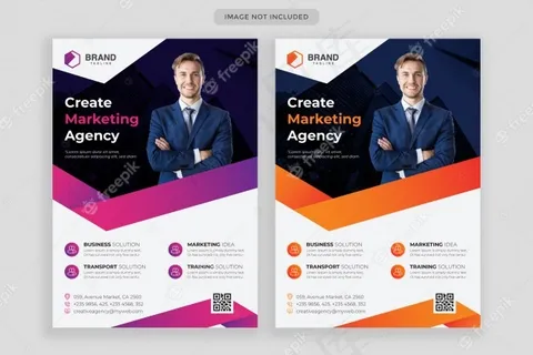 带照片的商务宣传单,DM传单模板