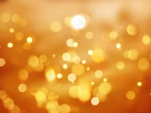 橙色背景，带(bokeh)散景灯