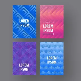 半色调渐变与极简设计封面系列