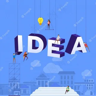 概念人致力于构建文本概念。插图。