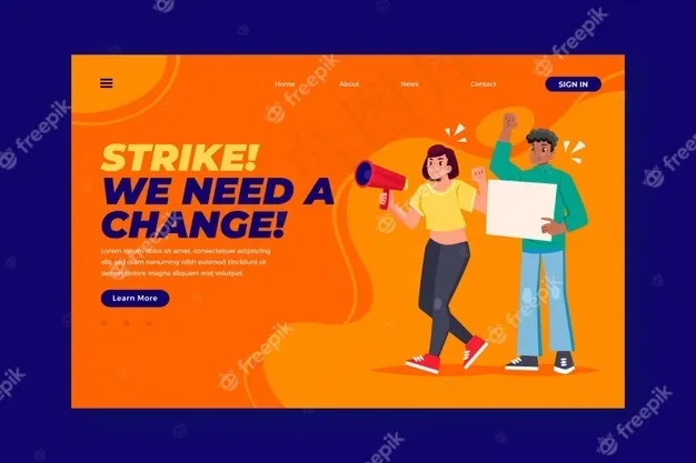 *罢工-登陆页eps,ai矢量模版下载