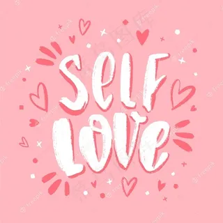 粉红色背景上的自爱字母