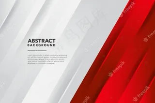 现代几何抽象红白背景