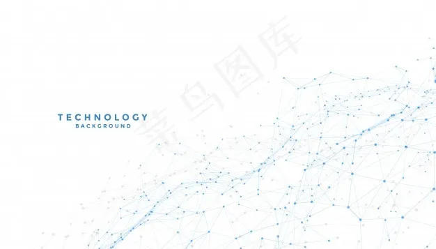 白色背景，低多边形数字线路连接eps,ai矢量模版下载