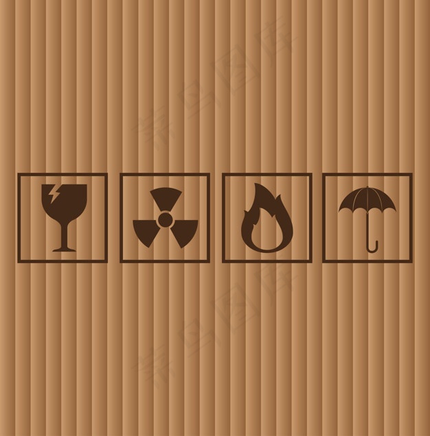 纸板符号，矢量图