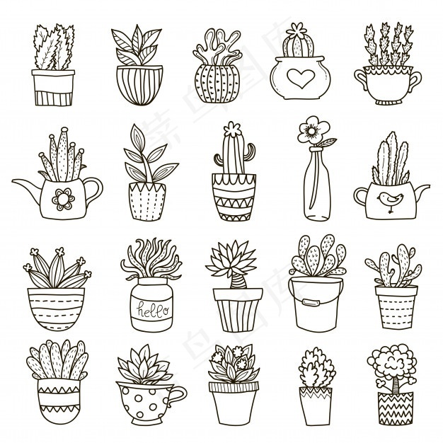 家用植物图标集