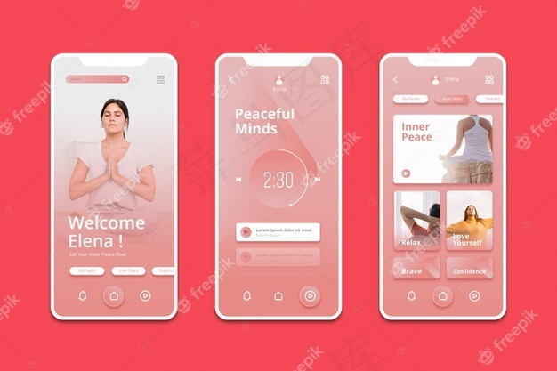 冥想应用程序eps,ai矢量模版下载
