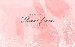 漂亮的水彩背景花框