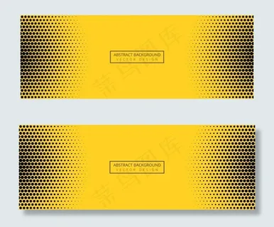 抽象橙黑虚线图案横幅banner 抽象橙黑虚线图案横幅banner