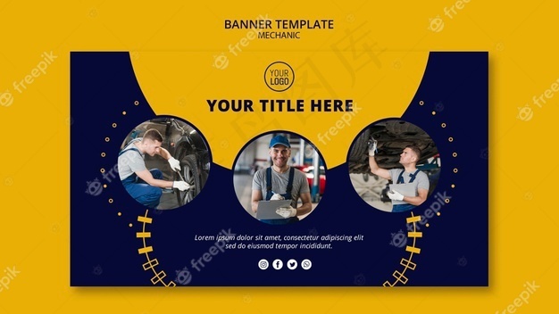 技工商业拼贴工人横幅bannerpsd模版下载