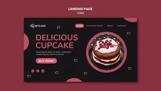 美味纸杯蛋糕登录页设计