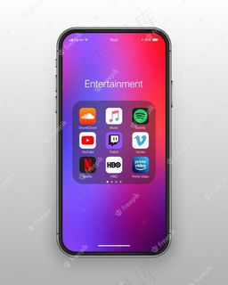 智能手机文件夹娱乐社交媒体图标