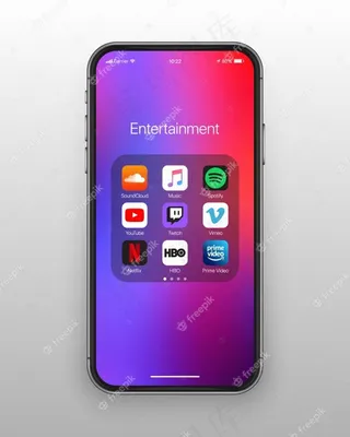 智能手机文件夹娱乐社交媒体图标