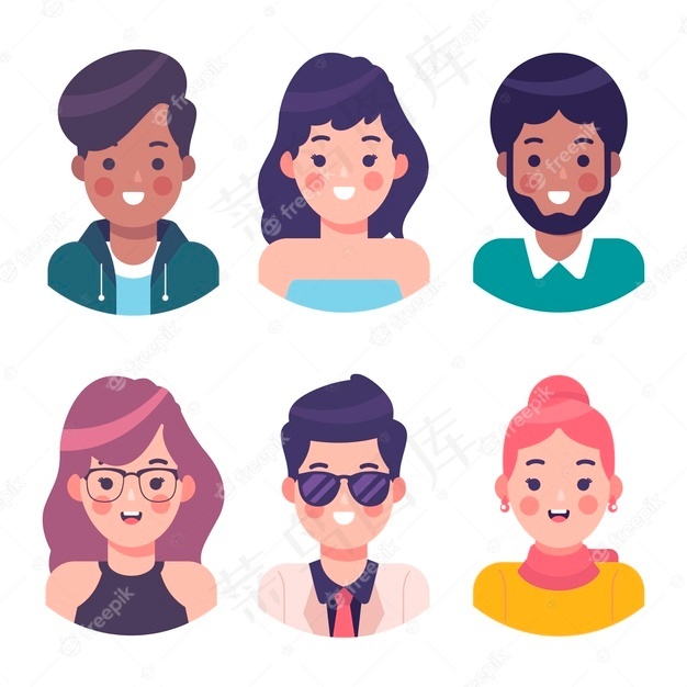 人物头像插图主题