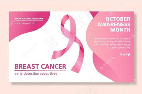 乳腺癌横幅banner模板