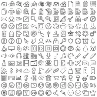 线性网络图标集