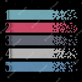 创意信息图形网页设计模板与像素横幅banner