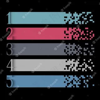 创意信息图形网页设计模板与像素横幅banner