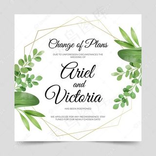 延期婚礼卡设计