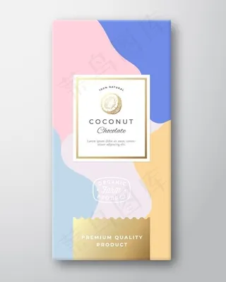 椰子巧克力标签。