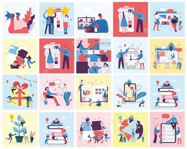 数字营销概念说明eps,ai矢量模版下载