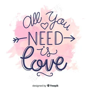 水彩画污点上的正面文字信息