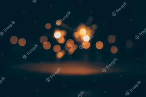 黑色背景上的抽象波基灯