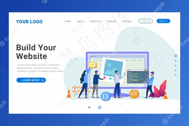 网站生成器登录页模板eps,ai矢量模版下载