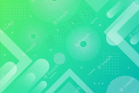 渐变绿蓝色抽象几何背景