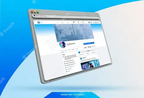 基于3d网络浏览器模型样机的Facebook用户界面模板