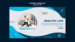 健康生活理念横幅banner