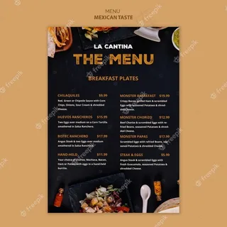 墨西哥餐厅菜单模板设计