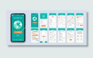 为应用程序提供ui、ux、gui屏幕的手机app移动应用程序包
