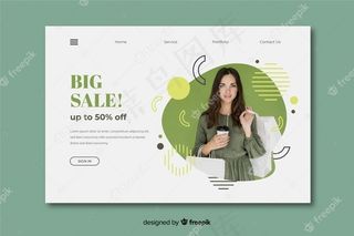 带图像的销售摘要登录页