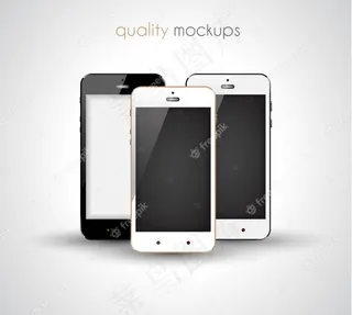 智能手机写实集优雅的现代风格模型样机集