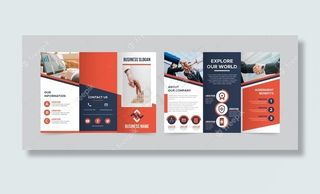 带照片的三折页小册子模板