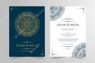 曼荼罗复古婚礼请柬