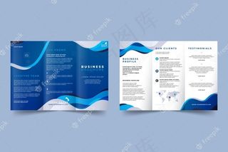 摘要三折页小册子模板