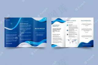 摘要三折页小册子模板