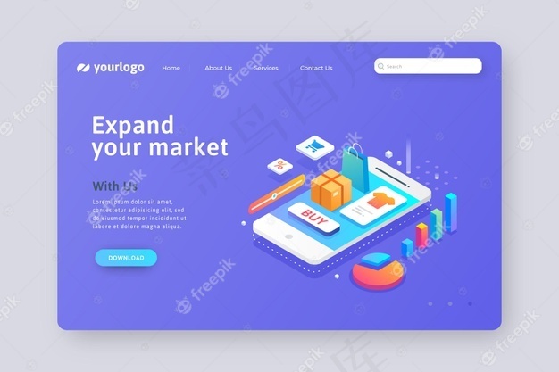 等距电子商务登录页eps,ai矢量模版下载