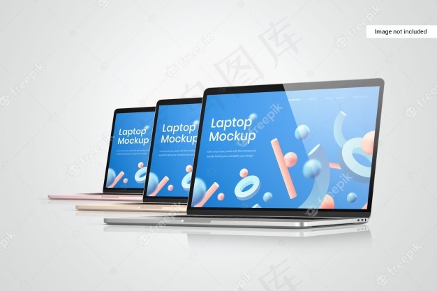 笔记本电脑屏幕模型样机侧视图