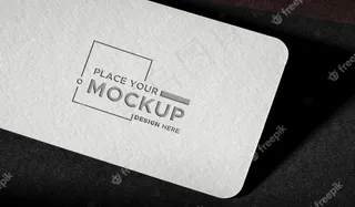 白色特写名片模型样机