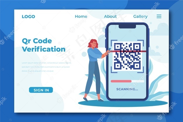 二维码验证登录页模板eps,ai矢量模版下载