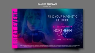 音乐dj横幅banner设计