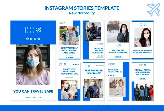 Instagram旅行预订故事集psd模版下载