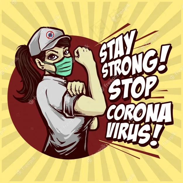 Stay strong stop corona病毒海报设计eps,ai矢量模版下载