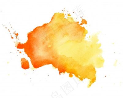 抽象黄色水彩手绘纹理背景