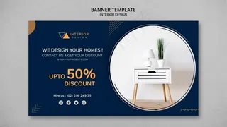 室内设计横幅banner模板